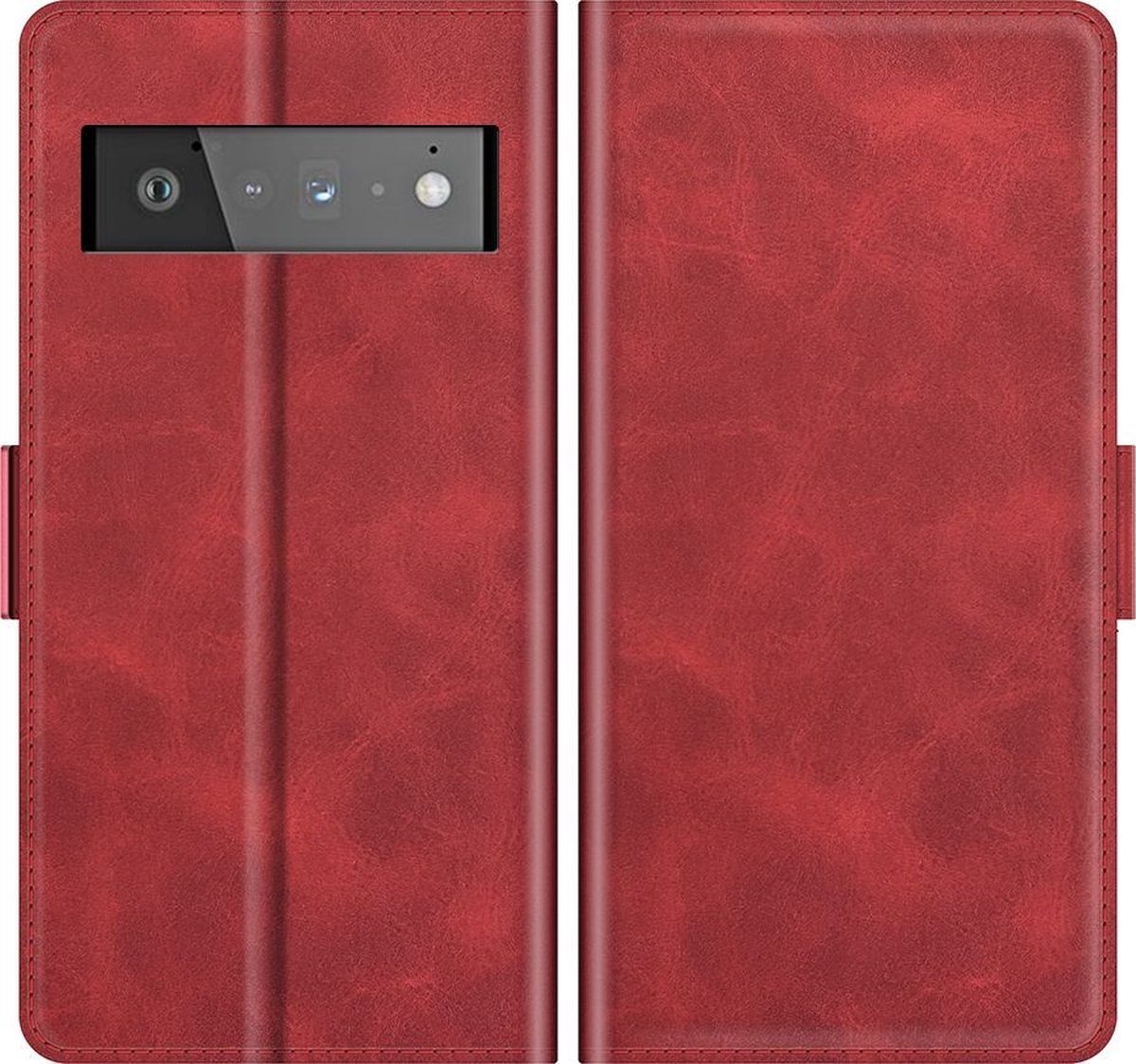 Mobigear Telefoonhoesje geschikt voor Google Pixel 6 Pro Hoesje | Mobigear Slim Magnet Bookcase Portemonnee | Pasjeshouder voor 3 Pasjes | Telefoonhoesje voor Pinpas / OV Kaart / Rijbewijs - Rood