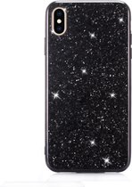Mobigear Hoesje geschikt voor Apple iPhone XS Max Telefoonhoesje Hardcase | Mobigear Glitter Backcover | iPhone XS Max Case | Back Cover - Zwart