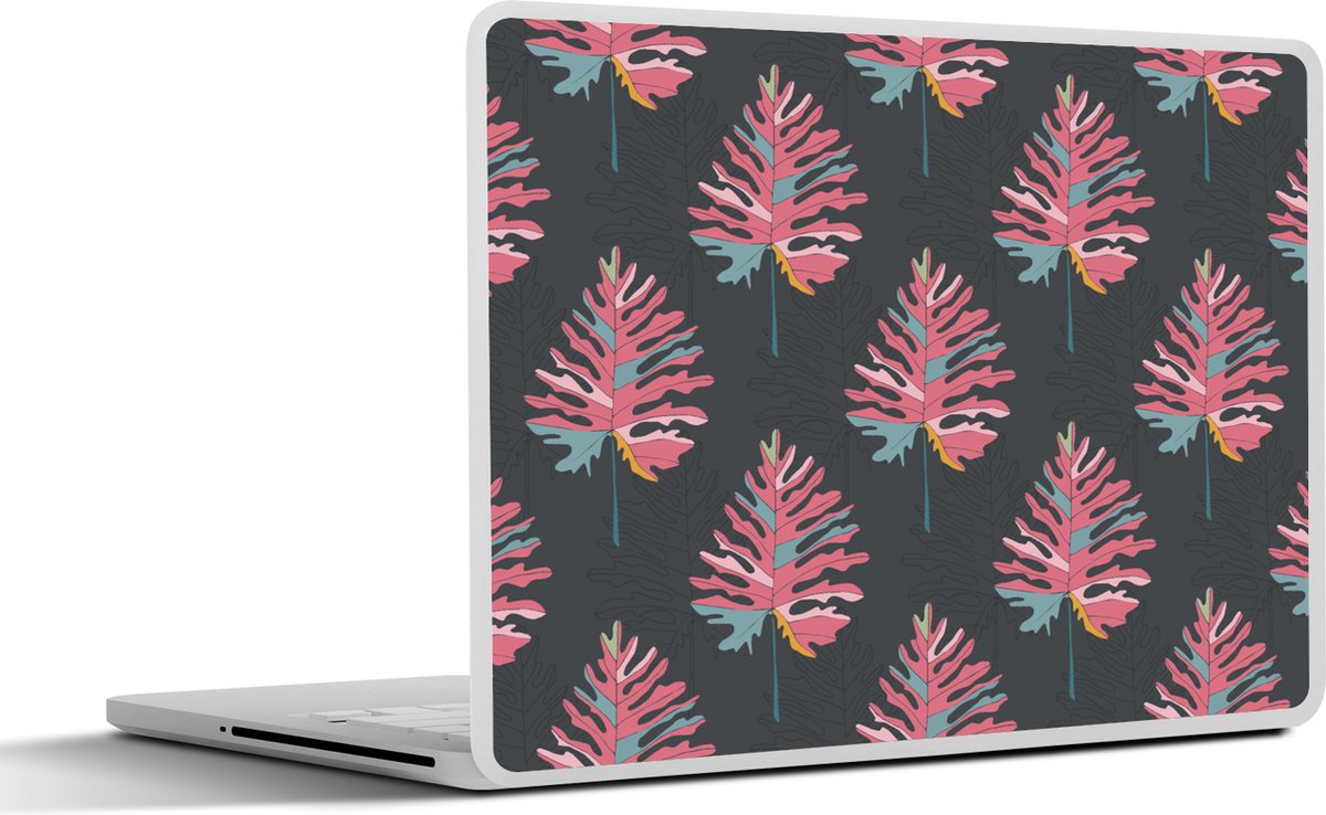 Laptop sticker - 17.3 inch - Blad - Boom - Patroon - Roze - 40x30cm - Laptopstickers - Laptop skin - Cover