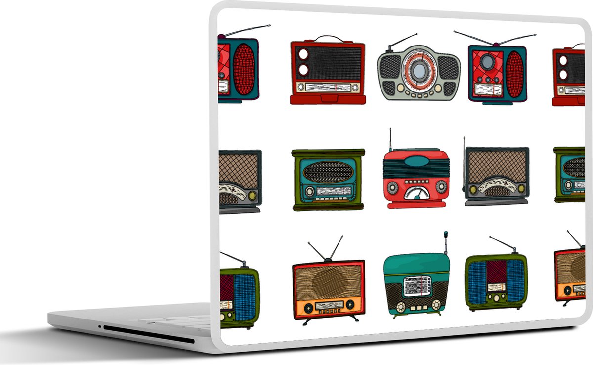 Laptop sticker - 11.6 inch - Retro - Radio - Design - 30x21cm - Laptopstickers - Laptop skin - Cover