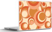 Laptop sticker - 11.6 inch - Cirkel - Retro - Patroon - 30x21cm - Laptopstickers - Laptop skin - Cover