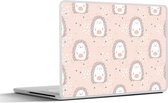 Laptop sticker - 15.6 inch - Egel - Pastel - Kinderen - 36x27,5cm - Laptopstickers - Laptop skin - Cover