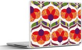 Laptop sticker - 15.6 inch - Retro - Flower Power - Vintage - Kleuren - 36x27,5cm - Laptopstickers - Laptop skin - Cover