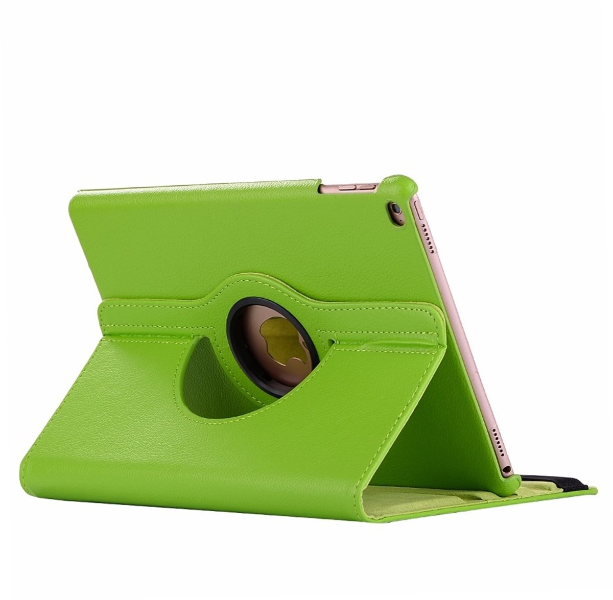 Mobigear Tablethoes geschikt voor Apple iPad Mini 5 (2019) Hoes | Mobigear DuoStand Draaibare Bookcase - Groen