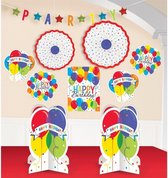 feestdecoratieset multicolor 10-delig