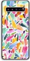 Case Company® - Samsung Galaxy S10 5G hoesje - Watercolor Brushstrokes - Soft Cover Telefoonhoesje - Bescherming aan alle Kanten en Schermrand