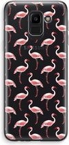 Case Company® - Samsung Galaxy J6 (2018) hoesje - Flamingo - Soft Cover Telefoonhoesje - Bescherming aan alle Kanten en Schermrand