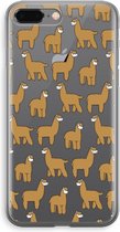 Case Company® - iPhone 8 Plus hoesje - Alpacas - Soft Cover Telefoonhoesje - Bescherming aan alle Kanten en Schermrand