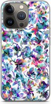 Case Company® - iPhone 13 Pro hoesje - Hibiscus Flowers - Soft Cover Telefoonhoesje - Bescherming aan alle Kanten en Schermrand
