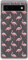 Case Company® - Google Pixel 6 hoesje - Flamingo - Soft Cover Telefoonhoesje - Bescherming aan alle Kanten en Schermrand