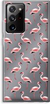 Case Company® - Samsung Galaxy Note 20 Ultra / Note 20 Ultra 5G hoesje - Flamingo - Soft Cover Telefoonhoesje - Bescherming aan alle Kanten en Schermrand