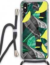 Case Company® - iPhone X hoesje met Koord - Fantasie jungle - Telefoonhoesje met Zwart Koord - Extra Bescherming aan alle Kanten en Over de Schermrand