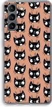 Case Company® - Samsung Galaxy S21 hoesje - Kat - Soft Cover Telefoonhoesje - Bescherming aan alle Kanten en Schermrand