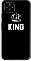 Case Company® - Google Pixel 5a 5G hoesje - King zwart - Soft Cover Telefoonhoesje - Bescherming aan alle Kanten en Schermrand