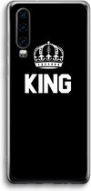 Case Company® - Huawei P30 hoesje - King zwart - Soft Cover Telefoonhoesje - Bescherming aan alle Kanten en Schermrand