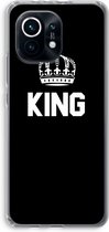 Case Company® - Xiaomi Mi 11 hoesje - King zwart - Soft Cover Telefoonhoesje - Bescherming aan alle Kanten en Schermrand