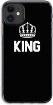 Case Company® - iPhone 11 hoesje - King zwart - Soft Cover Telefoonhoesje - Bescherming aan alle Kanten en Schermrand