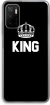 Case Company® - Xiaomi Poco M3 Pro 5G hoesje - King zwart - Soft Cover Telefoonhoesje - Bescherming aan alle Kanten en Schermrand