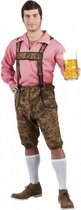 verkleedpak Lederhose Werner heren bruin maat 50/52