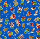 cadeaupapier sinterklaas 200 x 70 cm blauw