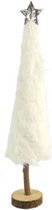 kerstboom Hendry L 46 x 12 cm textiel wit