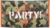 vlag Party 90x150 cm polyester legergroen