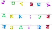 lichtsnoer Joyeux Anniversaire led 200 cm PVC