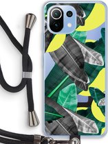 Case Company® - Xiaomi Mi 11 Lite hoesje met Koord - Fantasie jungle - Telefoonhoesje met Zwart Koord - Bescherming aan alle Kanten en Over de Schermrand