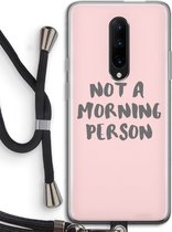 Case Company® - OnePlus 7 Pro hoesje met Koord - Morning person - Telefoonhoesje met Zwart Koord - Bescherming aan alle Kanten en Over de Schermrand