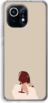 Case Company® - Xiaomi Mi 11 hoesje - I drink wine - Soft Cover Telefoonhoesje - Bescherming aan alle Kanten en Schermrand