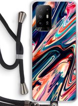 Case Company® - Oppo A94 5G hoesje met Koord - Quantum Being - Telefoonhoesje met Zwart Koord - Bescherming aan alle Kanten en Over de Schermrand