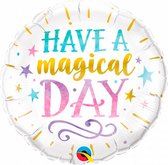 folieballon Have a Magical Day 45 cm wit