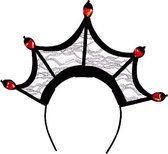haarband Spinnenweb dames zwart/rood one-size