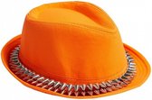 hoed met studs oranje unisex