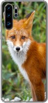 Geschikt voor Huawei P30 Pro hoesje - Vos - Oranje - Bos - Siliconen Telefoonhoesje