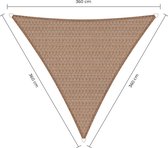 Sunfighters driehoek schaduwdoek - 3,6 x 3,6 x 3,6 m - Zand - Waterdoorlatend