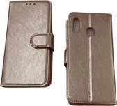 Huawei P20 LIte Roze Stevige Portemonnee Wallet Case  - Pasjeshouder - boek Telefoonhoesje Kunstleer - Book case