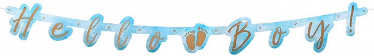 slinger Hello Boy! jongens 143 cm papier blauw