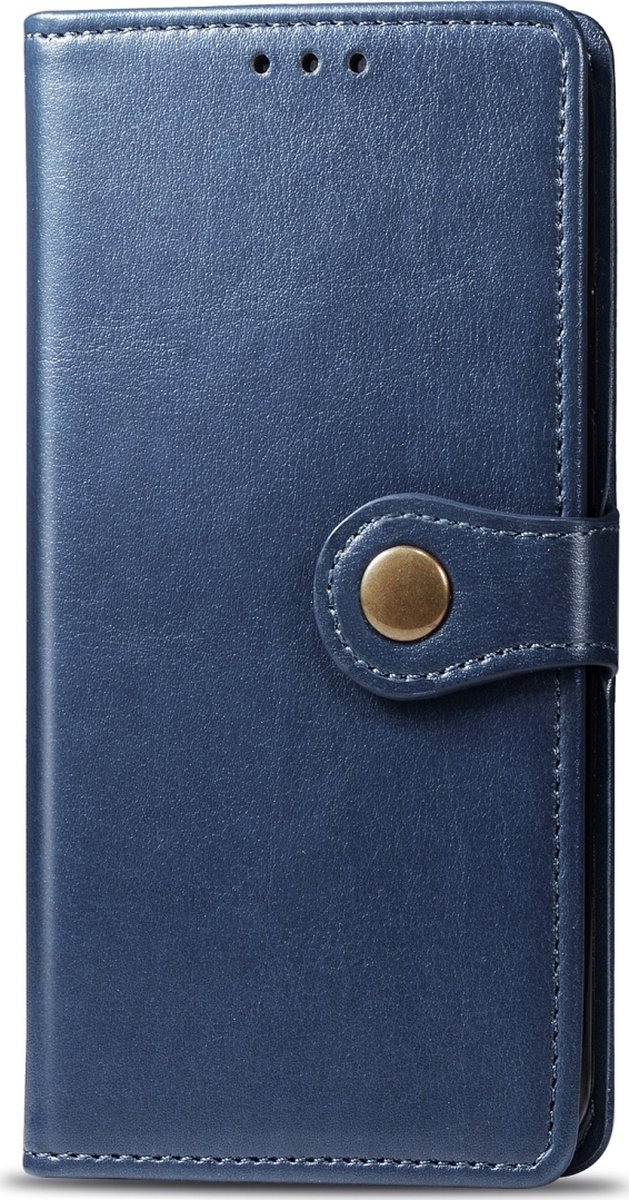 Mobigear Telefoonhoesje geschikt voor Xiaomi Mi 9T Pro Hoesje | Mobigear Snap Button Bookcase Portemonnee | Pasjeshouder voor 3 Pasjes | Telefoonhoesje voor Pinpas / OV Kaart / Rijbewijs - Blauw