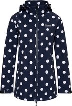 Nordberg Polka Dott Dames Lange Softshell Jas Ls03901-ny - Kleur Donkerblauw - Maat XL