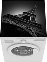 Wasmachine beschermer mat - De Eiffeltoren in Zwart-Wit - Breedte 60 cm x hoogte 60 cm