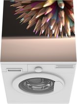 Wasmachine beschermer mat - 3d afbeelding van gekleurde potloodpunten - Breedte 60 cm x hoogte 60 cm