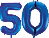 Folie ballonnen 50 blauw.