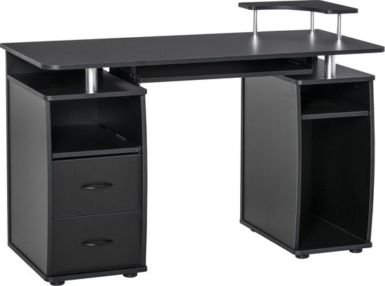 HOMCOM computerbureau hoekbureau met lades bureau bureau antislip
