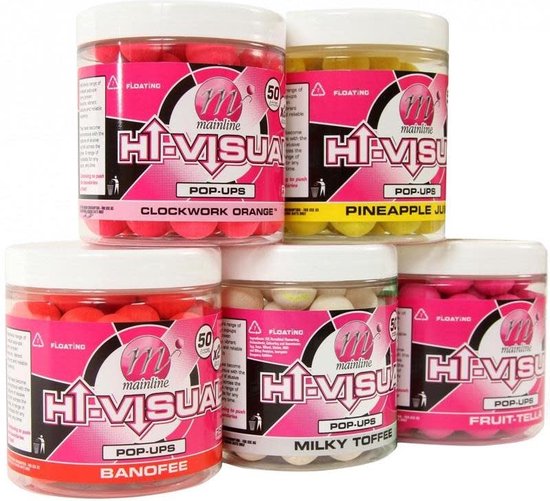 Mainline - Hi Visual Pop-ups - White Milky Toffee - 15mm - Wit van Mainline — afbeelding 2