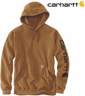 Carhartt Hoodie - Coupe ample - Logo sur la manche - L (convient à XL) - Carhartt Brown - Homme
