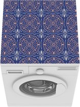 Wasmachine beschermer mat - Japans - Patronen - Wit - Roze - Breedte 60 cm x hoogte 60 cm