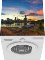 Wasmachine beschermer mat - De kleurrijke lucht boven de Australische stad Brisbane - Breedte 60 cm x hoogte 60 cm