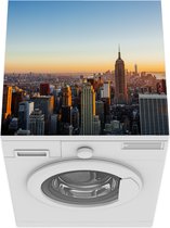 Wasmachine beschermer - Wasmachine mat - New York - Skyline - Zonsondergang - 60x60 cm - Droger beschermer
