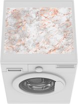 Wasmachine beschermer mat - Rose goud - Marmer - Wit - Patroon - Breedte 55 cm x hoogte 45 cm